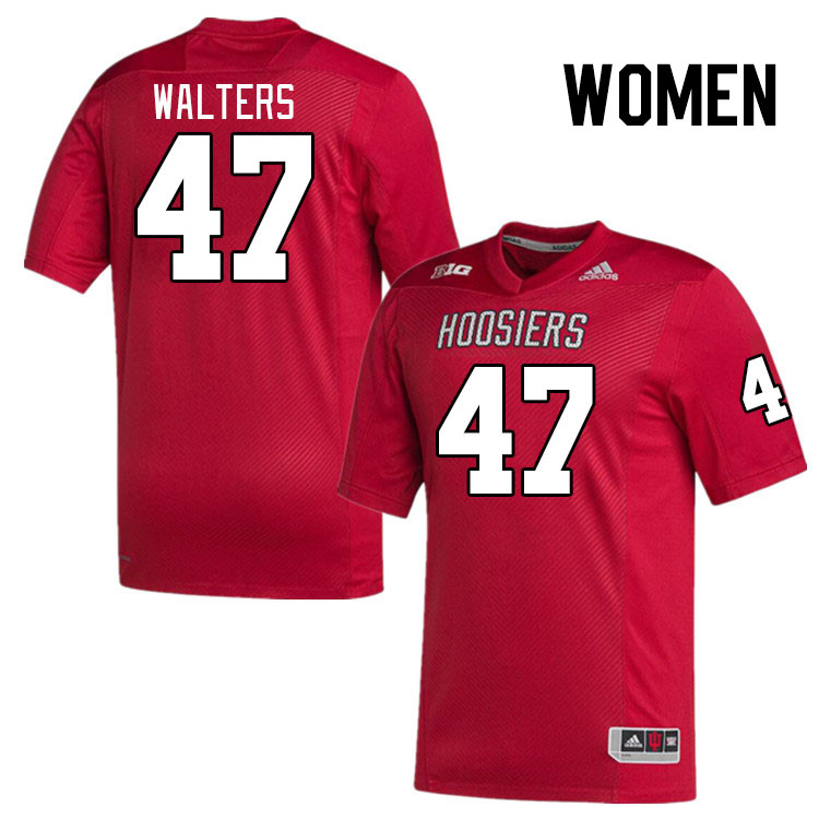 Women #47 Finn Walters Indiana Hoosiers College Football Jerseys Stitched Sale-Red